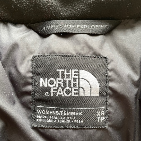 The North Face TNF Black 3/4 Mid Length Arctic Goose Down Winter Parka Coat - XS - Picture 7 of 12